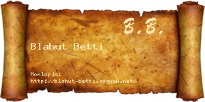Blahut Betti névjegykártya
